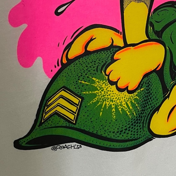 1972 Deadstock Raunchy Turtle Ringer Tee | Size Large - Picture 5 of 9